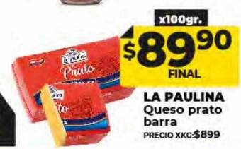Supermayorista Vital La paulina queso prato barra oferta