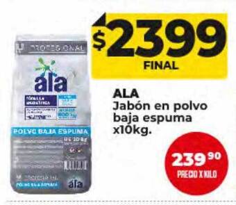 Supermayorista Vital Ala jabón en polvo baja espuma oferta