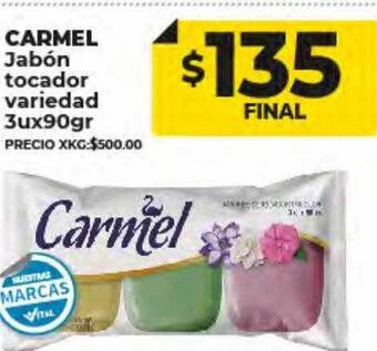 Supermayorista Vital Carmel jabón tocador variedad oferta