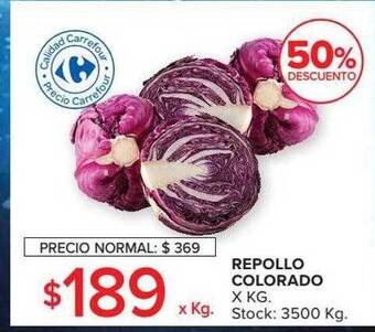 Carrefour Market Repollo colorado oferta