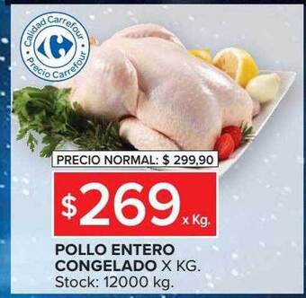 Carrefour Market Pollo entero congelado oferta