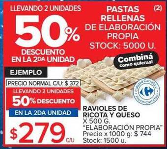 Carrefour Market Ravioles de ricota y queso oferta