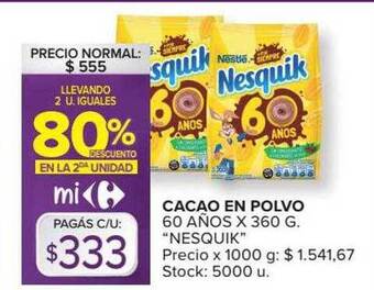 Carrefour Market Cacao en polvo oferta