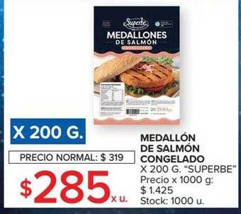 Carrefour Market Medallón de salmón congelado superbe oferta