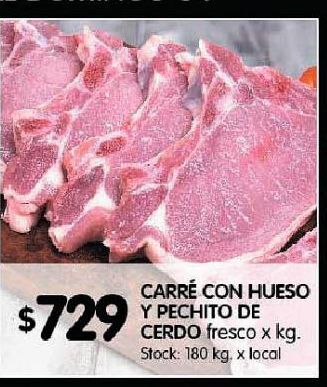 Disco Carre con hueso y pechito de cerdo oferta