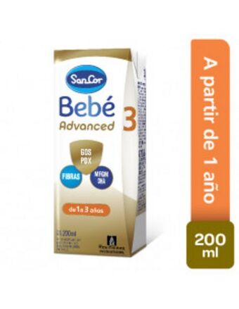 Sancor bebe advance 3 leche líquida x 200 ml