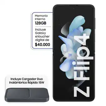 Frávega Celular samsung z flip4 128 gb graphite + cargador oferta