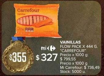 Carrefour Vainillas flow pack oferta