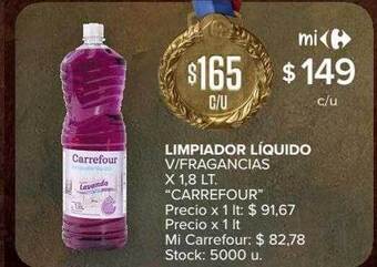 Carrefour Limpiador líquido v fragancias oferta