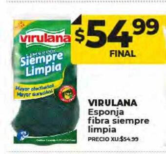 Supermayorista Vital Virulana esponja fibra siempre limpia oferta