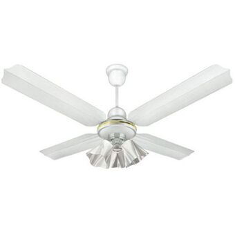 Easy Ventilador turbo eco metal 4 paletas 48 pulgadas blanco con tulipa oferta