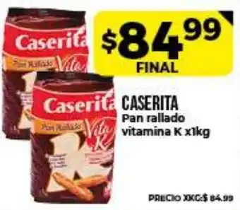 Supermayorista Vital Caserita Pan Rallado vitamina K x1kg oferta