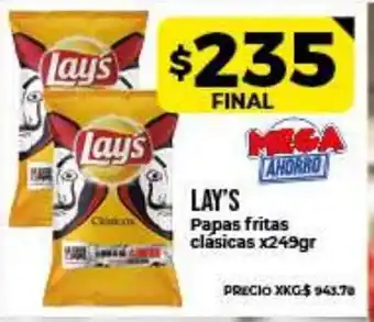Supermayorista Vital Lay's Papas Fritas Clásicas x249gr oferta