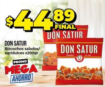Supermayorista Vital Don Satur Bizcochos Salados/Agridulces x200gr oferta