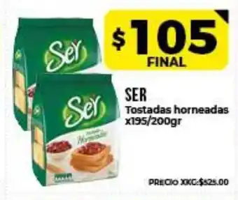 Supermayorista Vital Ser Tostadas Horneadas x195/200gr oferta