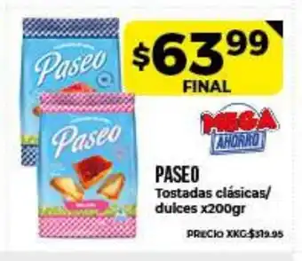 Supermayorista Vital Paseo Tostadas Clásicas/Dulces x200gr oferta