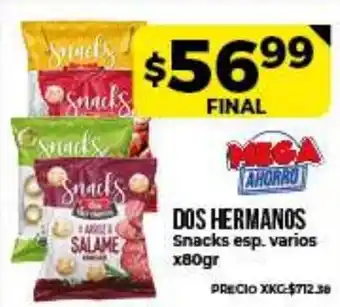 Supermayorista Vital Dos Hermanos Snacks esp. varios x80gr oferta
