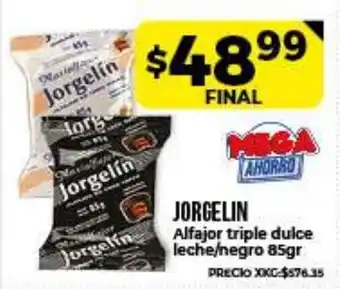 Supermayorista Vital Jorgelin Alfajor Triple dulce leche/negro 85gr oferta