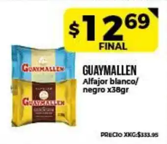 Supermayorista Vital Guaymallen Alfajor Blanco/Negro x38gr oferta