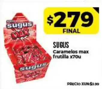 Supermayorista Vital Sugus Caramelos max frutilla x70u oferta