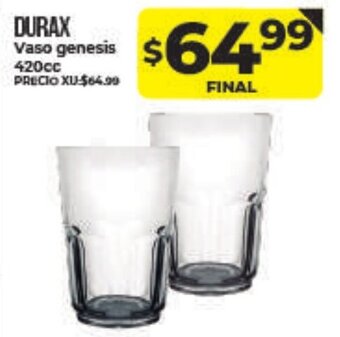 Supermayorista Vital Durax Vaso genesis 420cc oferta