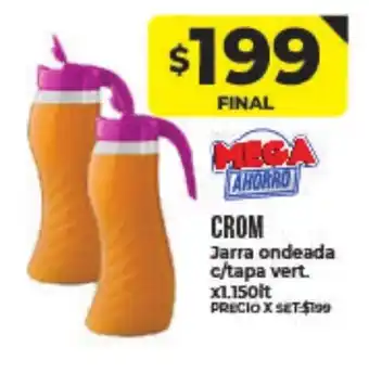 Supermayorista Vital Crom Jarra ondeada c/tapa vert. x1.150lt oferta