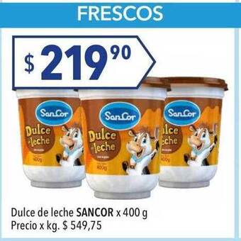 Hergo Dulce de leche sancor oferta