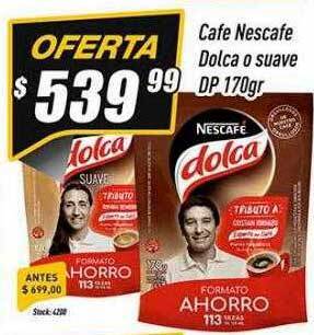 Supermercados Comodin Cafe nescafe dolca o suave oferta