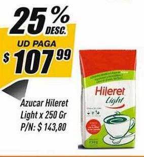 Supermercados Comodin Azucar hileret light 25% desc. oferta