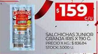 Supermercados DIA Salchichas junior granja iris oferta