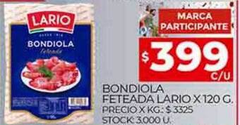 Supermercados DIA Bondiola feteada lario oferta