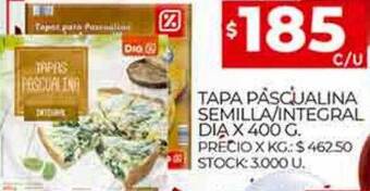Supermercados DIA Tapa pascualina semilla integral dia oferta