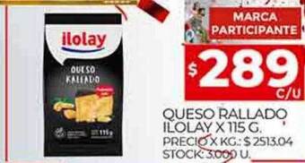 Supermercados DIA Queso rallado ilolay oferta