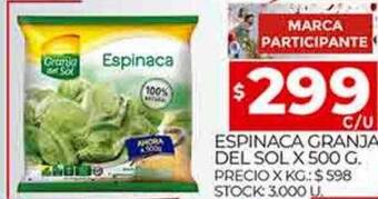 Supermercados DIA Espinaca granja del sol oferta