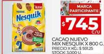 Supermercados DIA Cacao nuevo mix nesquik oferta