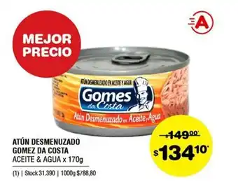 Atomo Conviene Gomes da Costa Atún Desmenuzado x 170g oferta