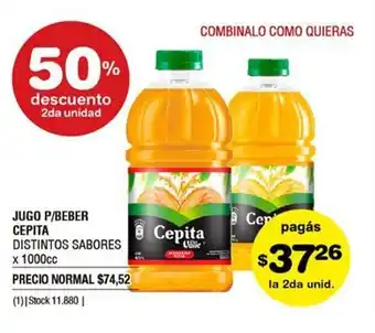 Atomo Conviene Cepita Jugo P/Beber x 1000cc oferta