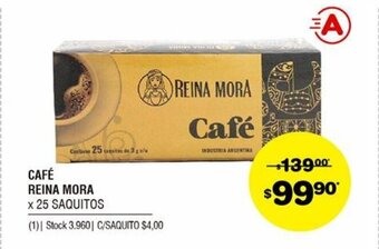 Atomo Conviene Reina Mora Café x 25 saquitos oferta