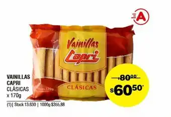 Atomo Conviene Capri Vainillas Clásicas x 170g oferta