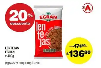 Atomo Conviene Egran Lentejas x 400g oferta