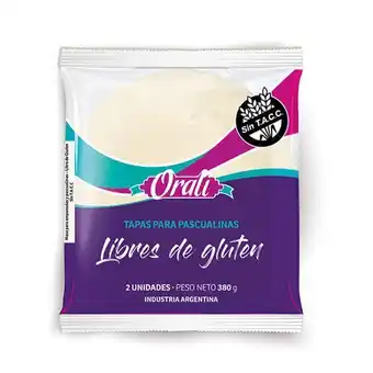 Orali tapa pascualina sin tacc 380 gr