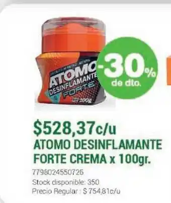 La Santé Atomo Desinflamante Forte Crema x 100gr oferta