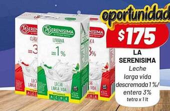 Almacor La serenisima leche larga vida descremada 1% entera 3% oferta