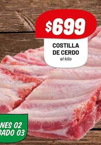 Almacor Costilla de cerdo el kilo oferta