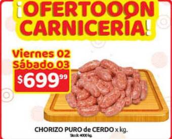 Cordiez Chorizo puro de cerdo x kg oferta