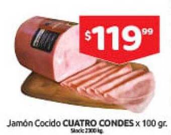 Cordiez Jamón cocido cuatro condes oferta