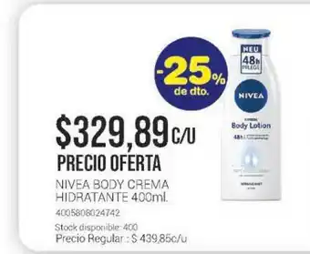 Nivea Body Crema Hidratante 400ml