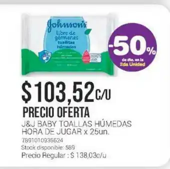 Johnson's Baby Toallas Húmedas Hora De Jugar x 25un.