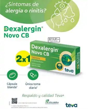 Dexalergin Novo Cb Cápsula Blanda única Toma Diaria