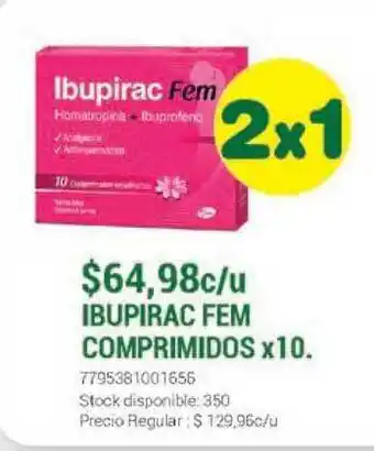 La Santé Ibupirac Fem Comprimidos x 10 oferta